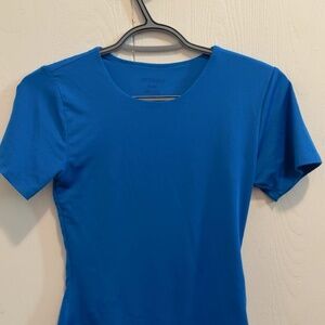 Blue body suit